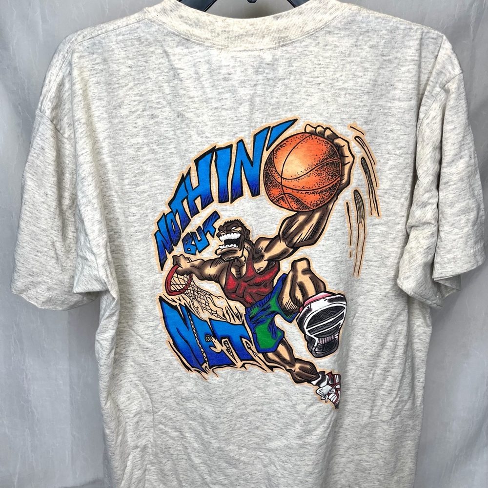 Vintage Converse Grey Basketball T Shirt Mens Size XXL Made In USA 100% Cotton